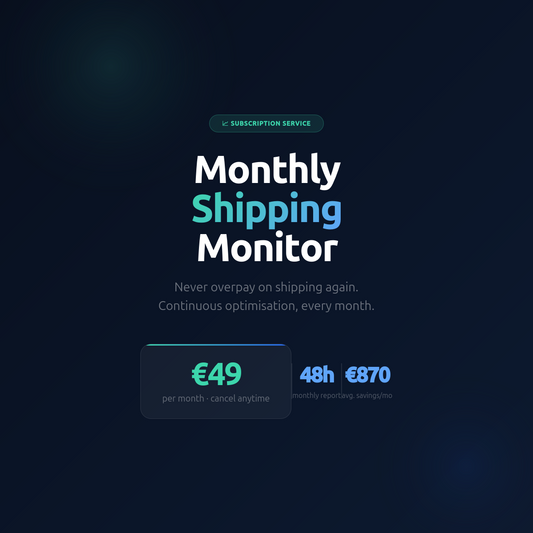 Monthly Shipping Monitor — Ongoing Carrier Optimisation | ParcelAudit.io